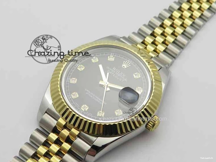 Dial Bracelet Maker Diam Jubilee Best On Edition BP YG DateJust Black 41mm SS II A2813 0510